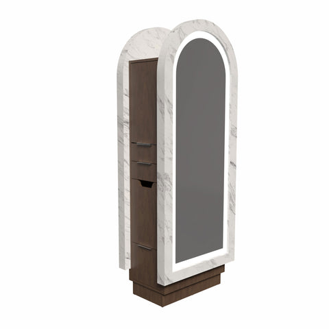 Arched Zada Formula Double-Sided Stationary Station - Collins - Salon Equipment and Barber Equipment