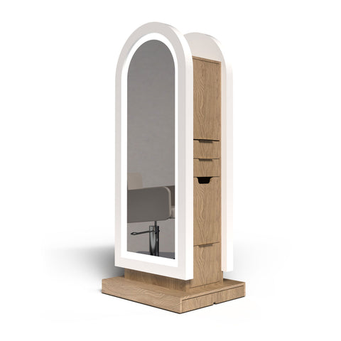 Arched Zada Portable Styling Island w/ Mirrors - Collins - Salon Equipment and Barber Equipment