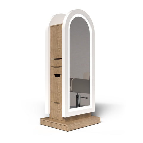 Arched Zada Portable Styling Island w/ Mirrors - Collins - Salon Equipment and Barber Equipment