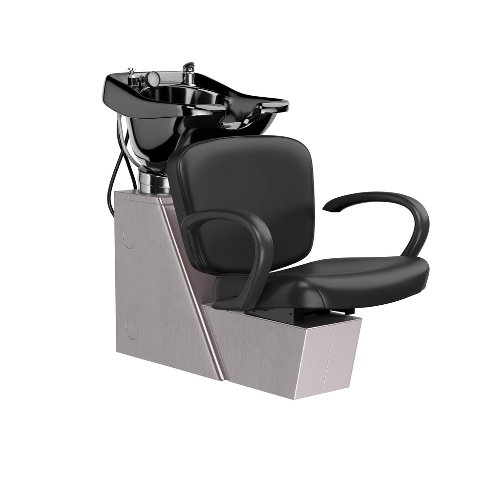 Merano Backwash Shuttle Shampoo on Veeco Brushed Stainless Steel