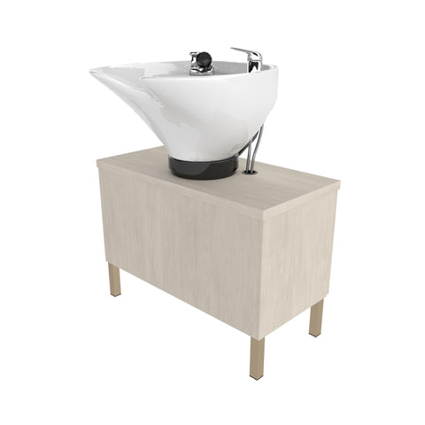 Aspen Backwash w/ Metal Legs including Tilting Bowl - Collins - Salon Equipment and Barber Equipment