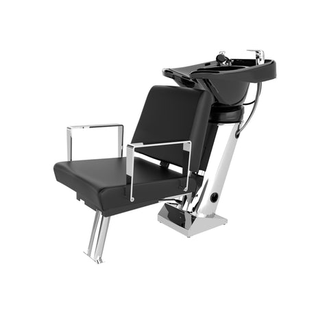 Lila BACKWASH Shampoo Shuttle on Jeffco Polished Stainless Steel Chassis - Collins - Salon Equipment and Barber Equipment