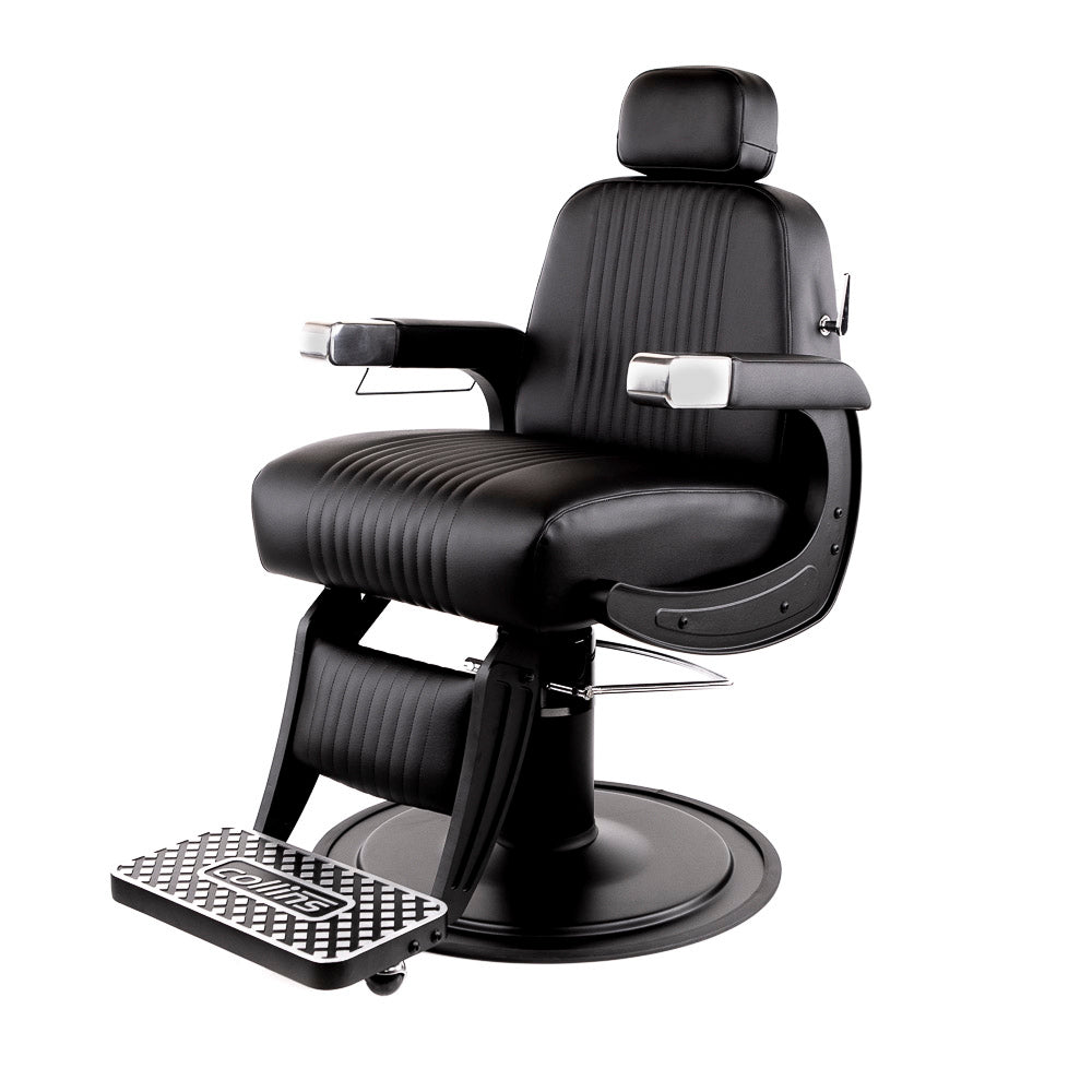 Blacked-Out Cobalt Omega Barber Chair B2 - Collins - Salon Equipment and Barber Equipment