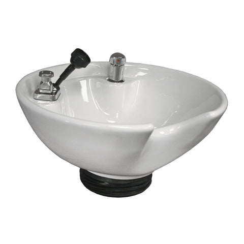 Round Tilting Porcelain Shampoo Bowl - Collins