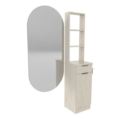 Finley Styling Tower w/ Framed Retail - Collins - Salon Equipment and Barber Equipment