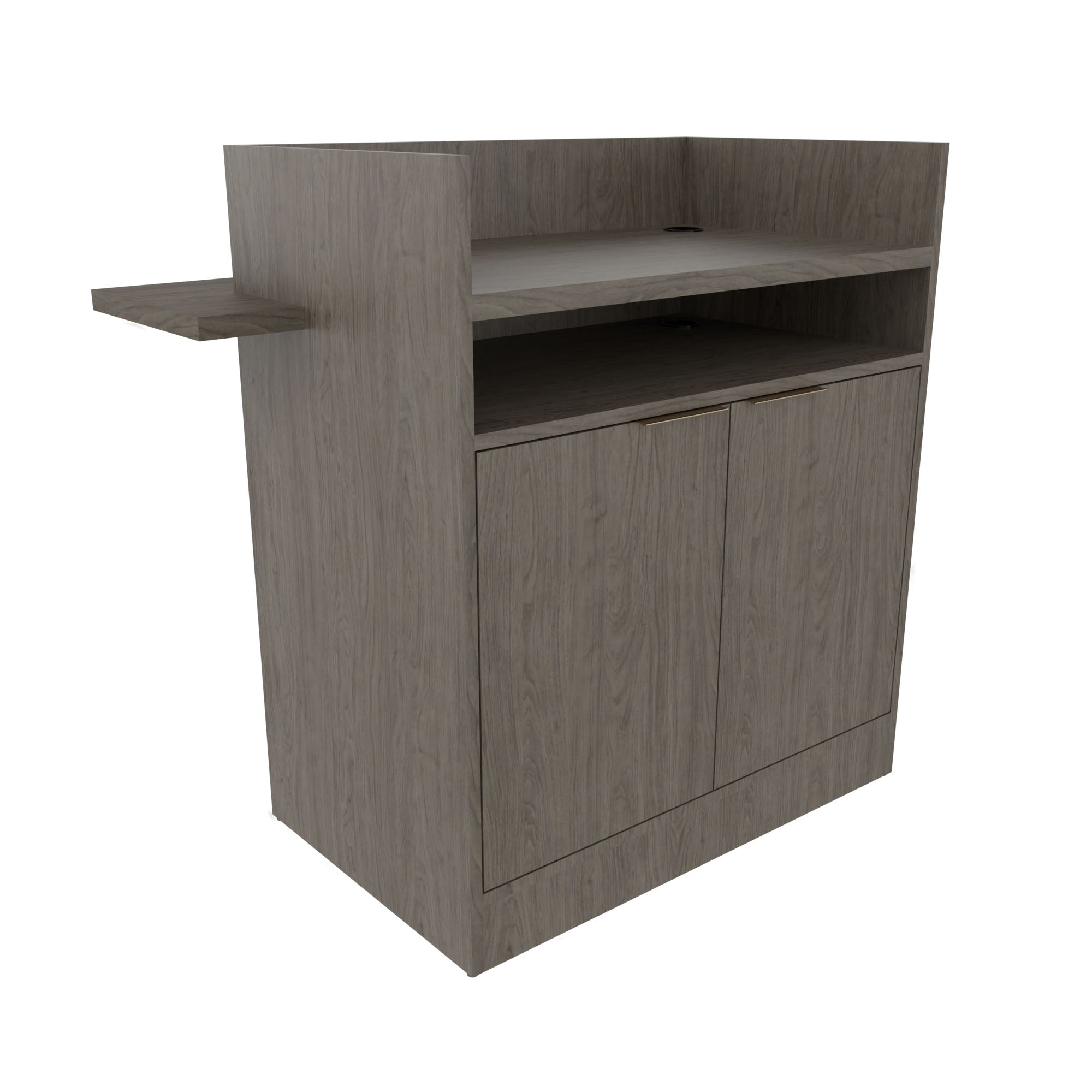 Finley Desk with Wrap-around Ledge - Collins - Salon Equipment and Barber Equipment