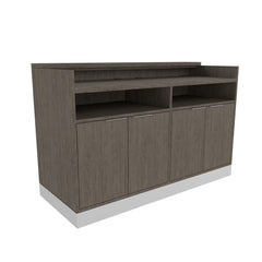 Nico Reception Desk with LED Accent Light and Accent Toe Kick - Collins - Salon Equipment and Barber Equipment