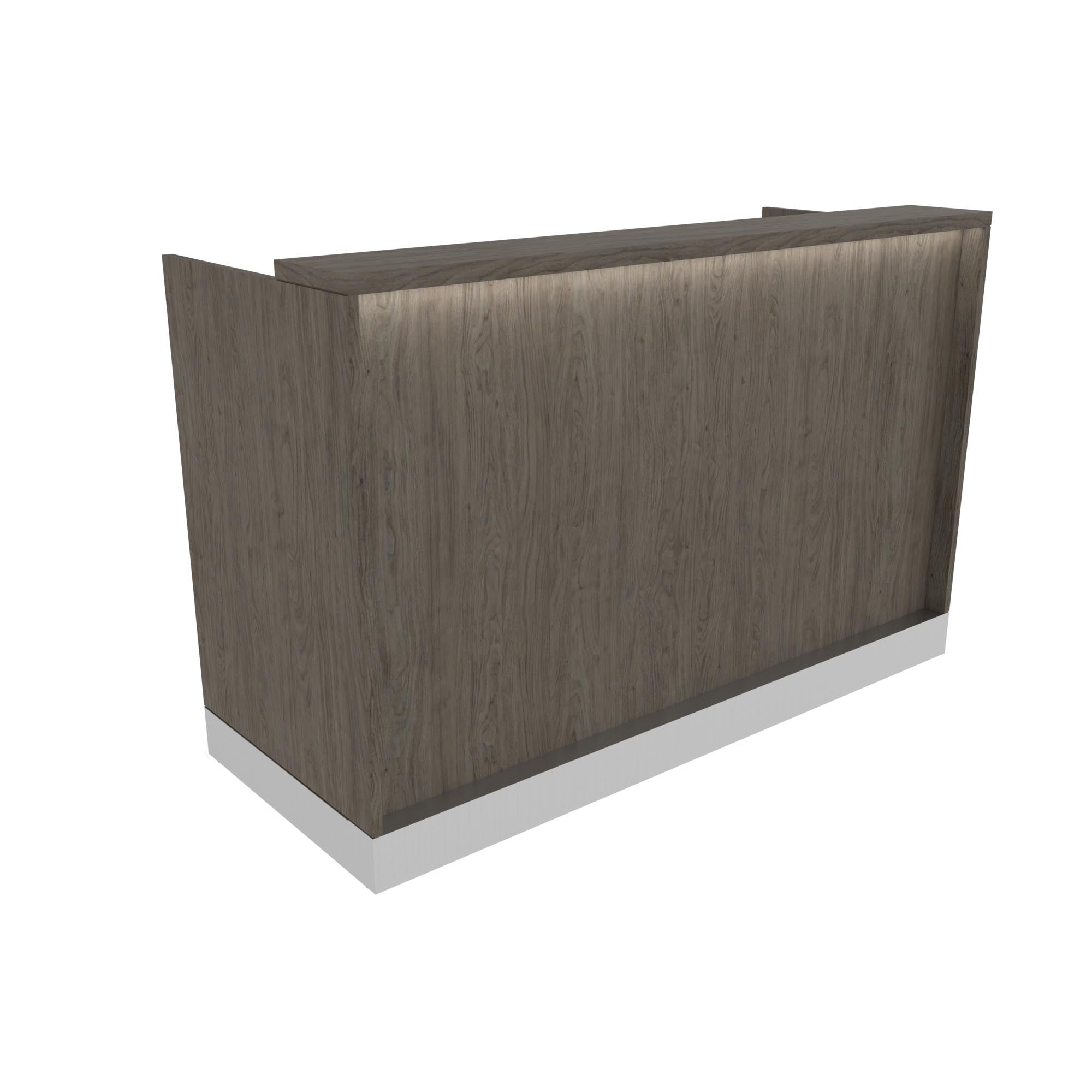 Nico Reception Desk with LED Accent Light and Accent Toe Kick - Collins - Salon Equipment and Barber Equipment