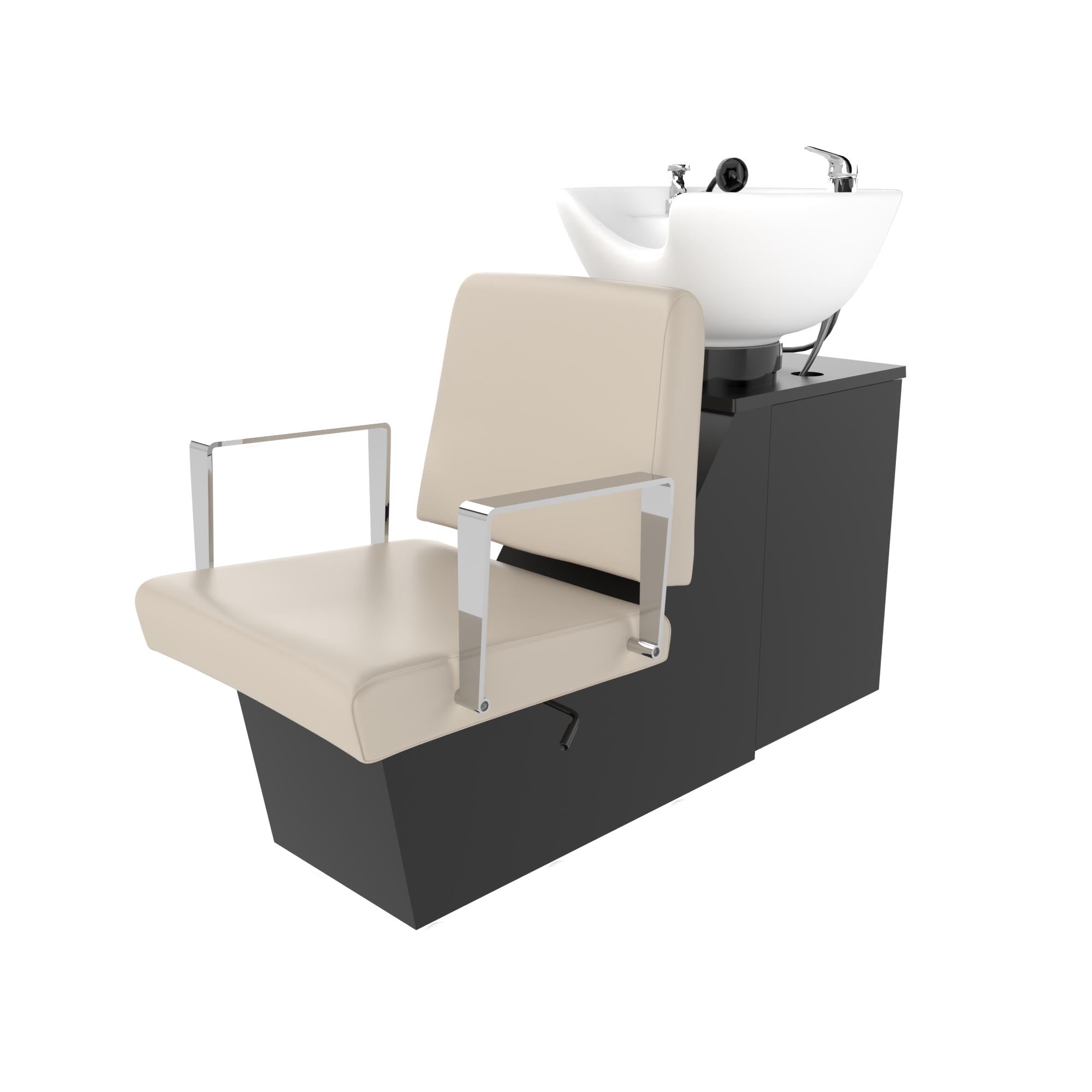Lila ADD-ON Sidewash Shampoo Shuttle on Wooden Chassis - Collins - Salon Equipment and Barber Equipment